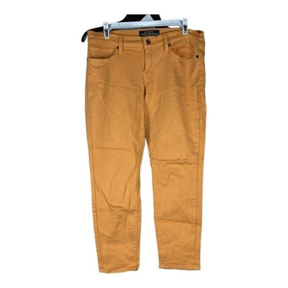 Lucky Brand Womens Zoe Straight Crop Jeans 8/29 Orange Cotton Blend - Picture 1 of 8